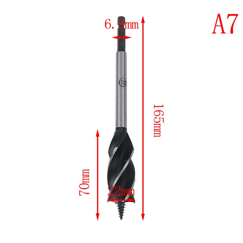 10-25mm Twist Drill Bit Set Wood Fast Cut Auger Carpenter Joiner Tool