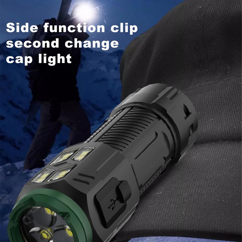 3 шт. мощный мини-светодиодный фонарик супер яркий карманный фонарик перезаряжаемый походный фонарик с хвостовым магнитом для наружного кемпинга