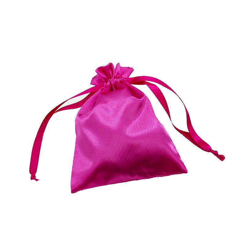 Imitation Satin Colored Drawstring Bag Drawstring Pocket Jewelry Storage Bag Gift Pouch