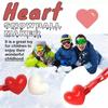 Heart Snowball Maker Winter Plastic Snowball Maker Clip Kids Outdoor Toys