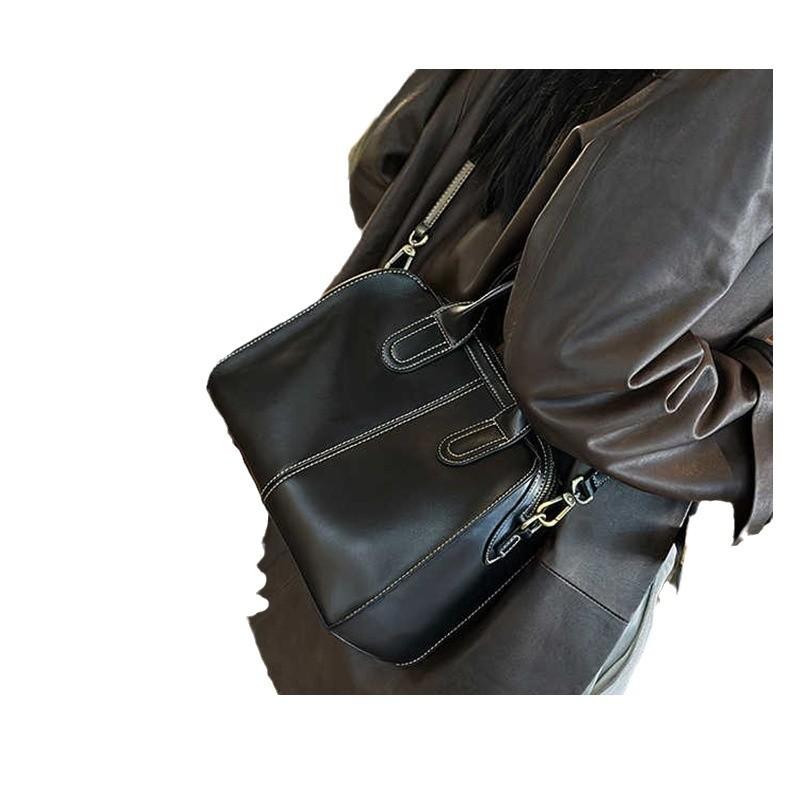 Женская сумка большой вместимости Crossbody Bag Premium Premium Layer Натуральная кожа