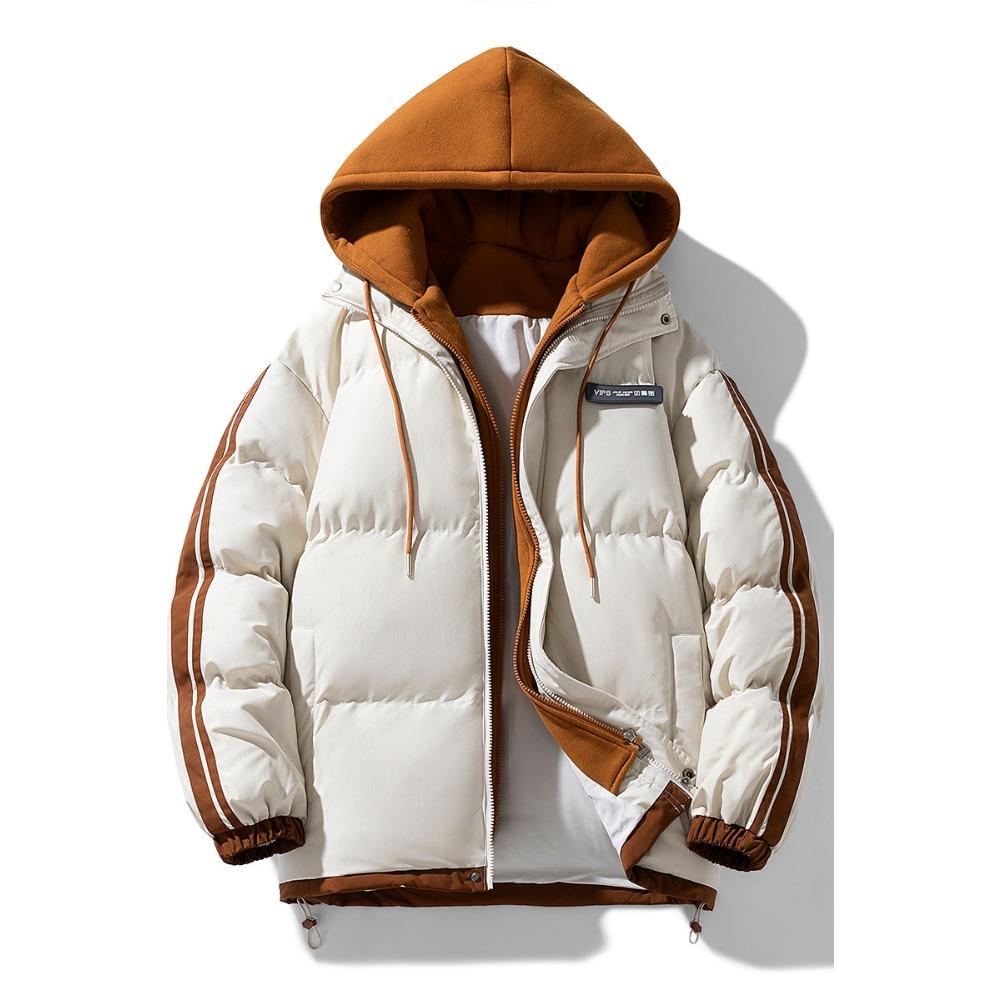 Autumn and Winter New Cotton-padded Clothes Men's Korean Version Hooded Thickened Cotton-padded Clothes, Trendy