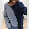 Women's Long Sleeve Knitted Top Buttoned Pullover Sweater