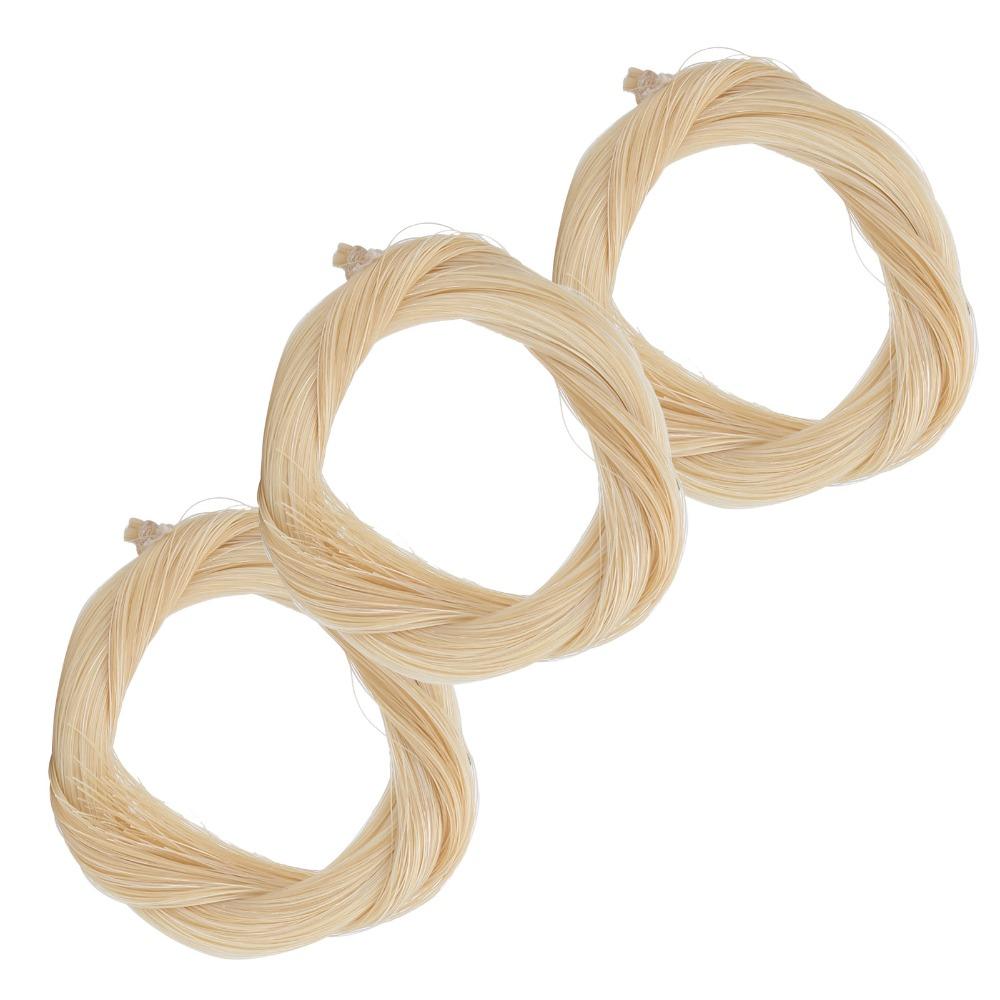 3pcs Bow Hair Bow hair for violin Genuine White Musical Accessories Violin/Viola/Cello