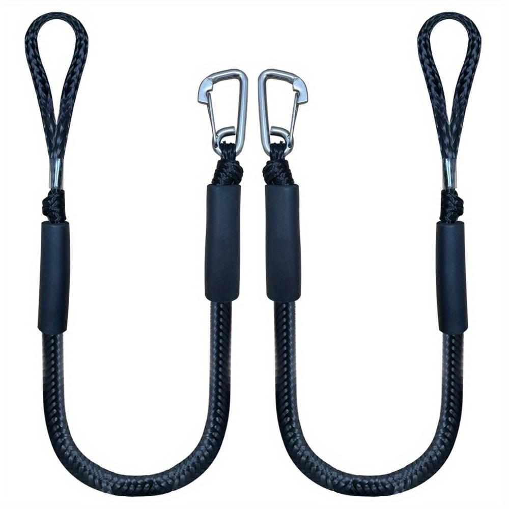 2pcs Dock Mooring Rope (with Stainless Steel Clip) for Boat Docks, Kayaks, Jet Skis, Jet Skis, Pontoons, Canoes, Powerboats