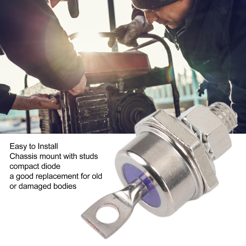 3PCS Durable 40A Diode Module Iron 1200V Rectifier Diode Module Stud Mount Easy to Install Spiral Rectifier Diode