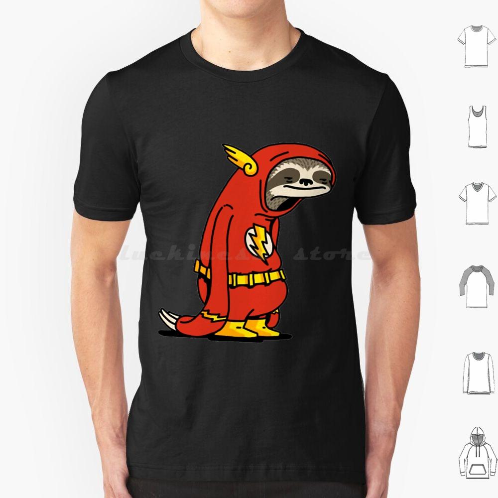 Flash Sloth Funny Superhero T Shirt Big Size 100 Cotton Flash Sloth Funny Superhero