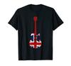 Музыкальная футболка с графическим дизайном электрогитары Union Jack Великобритании