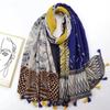2024 Spring And Autumn Winter New Cotton And Hemp Long Thin Scarf Travel Versatile Sunscreen Warm Shawl For Women
