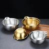 Large Capacity Stainless Steel Salad Bowl Gold/Silver Food Container Noodle Bowl  Korean Soup
