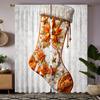 2 шт. HD Рождественский чулок Подарочный пакет Декоративная занавеска Желтая завязка цифровая печать занавеска Домашний декор стиль Декоративная гостиная