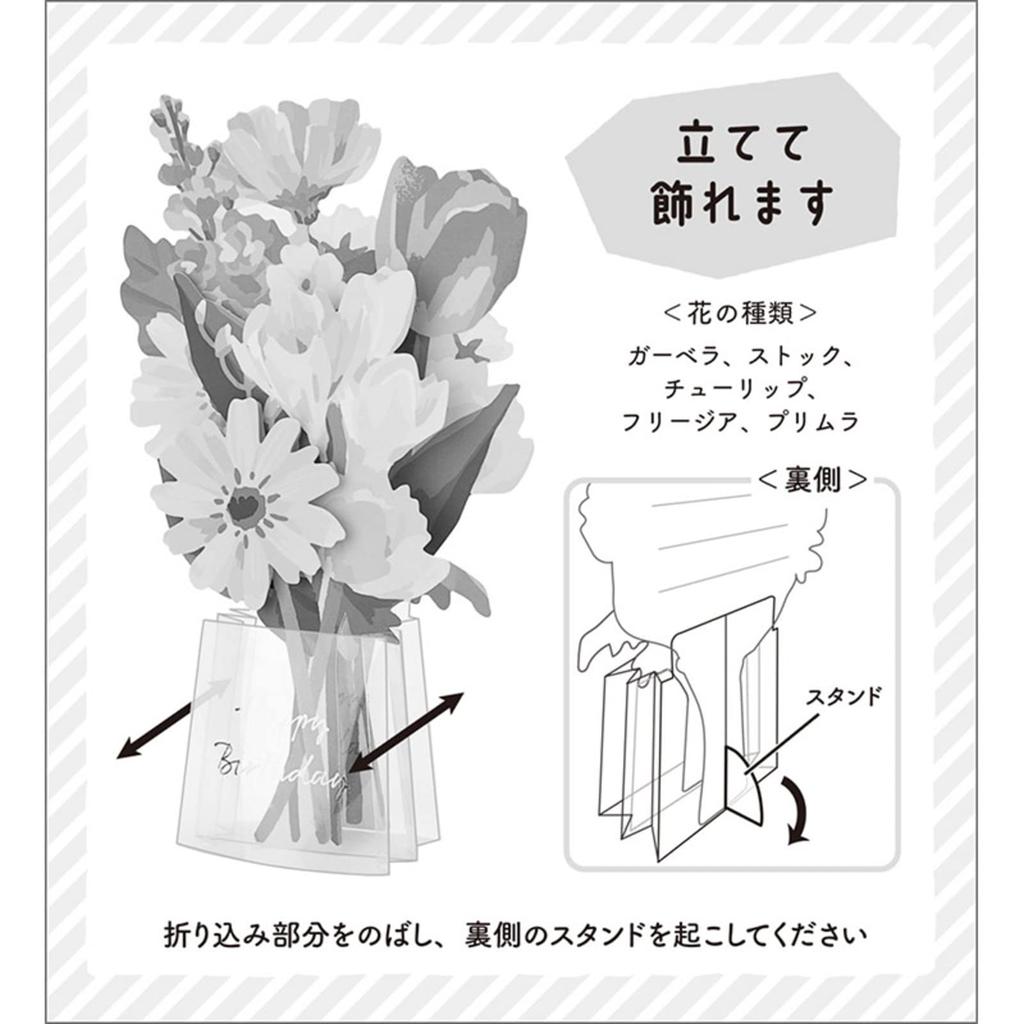 Открытка на день рождения Sanrio Желтые цветы в прозрачной вазе Поздравительная открытка Возможна отправка за границу BD109-2831701