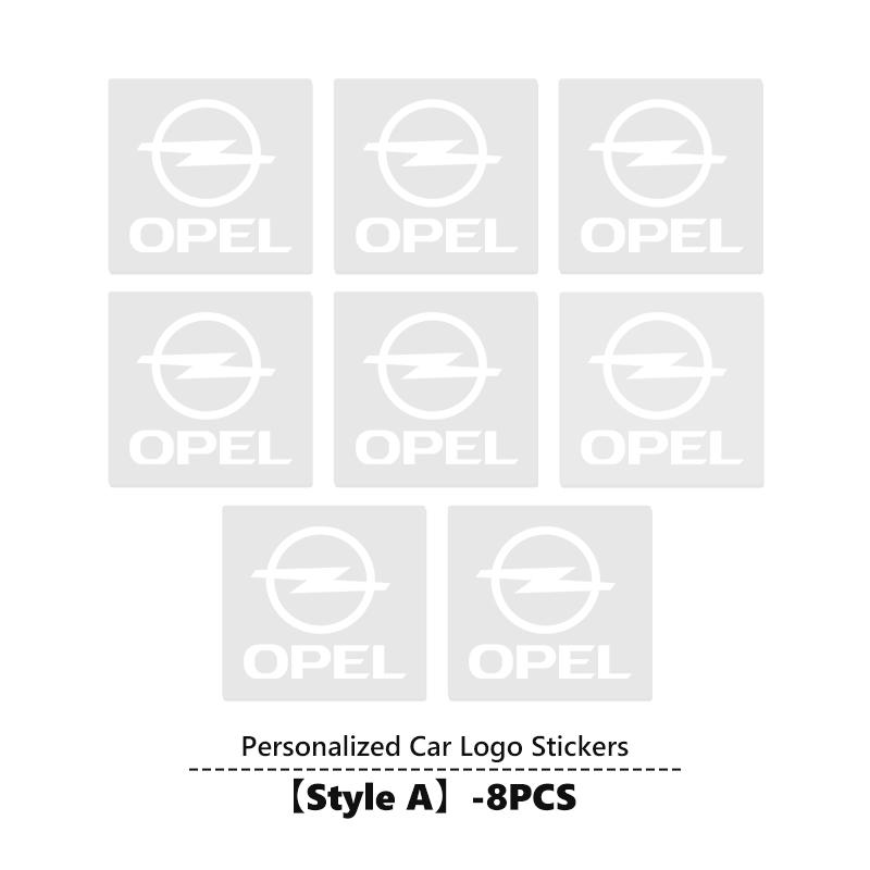 AAAYQ1 2/4/8pcs 3D Crystal Label Badge Emblem Sticker Car Audio Decorate For Opel Corsa Mokka Astra Cascada Adam Insignia Meriva Vectra