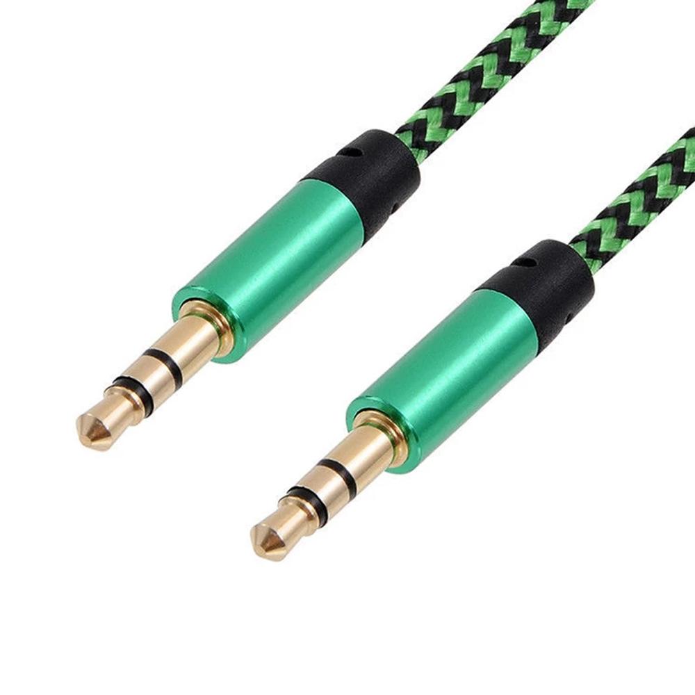 Male Nylon Earphone Micphone Adapter 3.5 Mm Audio Cable Cable Cord Adapter Digital Cables Aux Cable