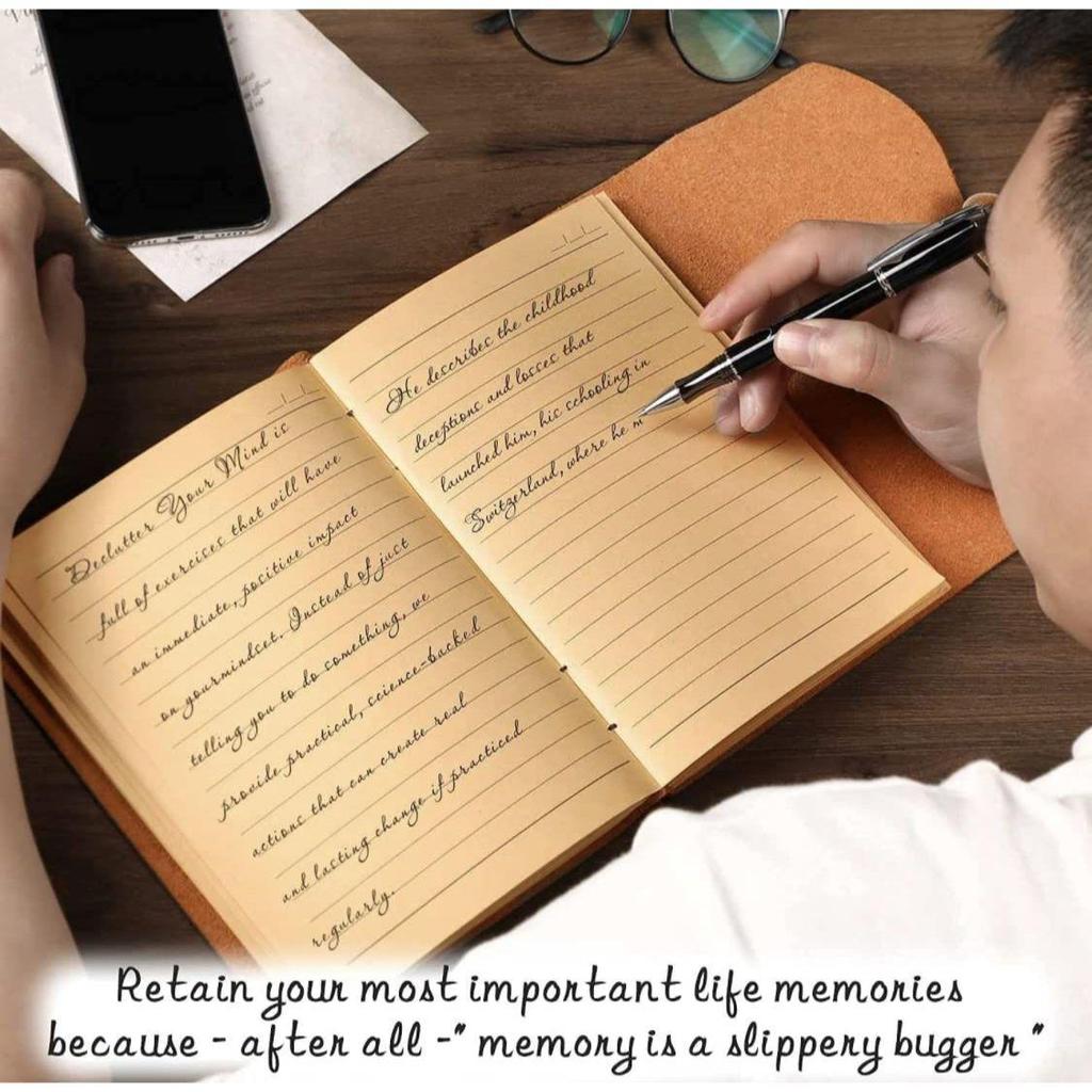 Leather Diary Brown Pages