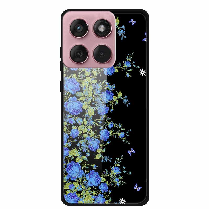 For Motorola Edge 60 60s 5G Glass Case Cartoon Soft Bumper Hard Tempered Glass Back Cover Case For Motorola Edge 60 Fusion Shell