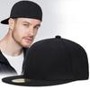 Не регулируемые кепки-snapback с закрытой задней частью для мужчин, качественные хип-хоп кепки, плотно сидящие, для взрослых, однотонные, бейсболки 58-60 см для узкого лица