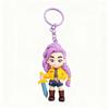 Брелок Kpop Охотник на демонов, Брелок с ПВХ-фигуркой персонажа Тигра, Милое кольцо для ключей в стиле Харадзюку для детей и фанатов, Рождественский подарок