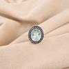 Драгоценный камень Голубой Топаз Небо 925 Стерлинговое Серебро Ювелирное Кольцо Подарок для Подруги RR-62-16