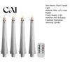 White Wax Ghost Shaped Candles Halloween Flameless Taper Candles, Battery Operated Flickering Candle Light with Safe for Kids Remote, Real 3D Wick LED