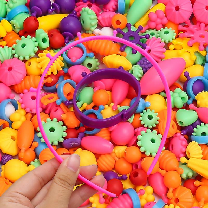 Childrens Plastic Bead Craft Kit With Diy Jewelry Making For Creative Kids And Parent Bonding