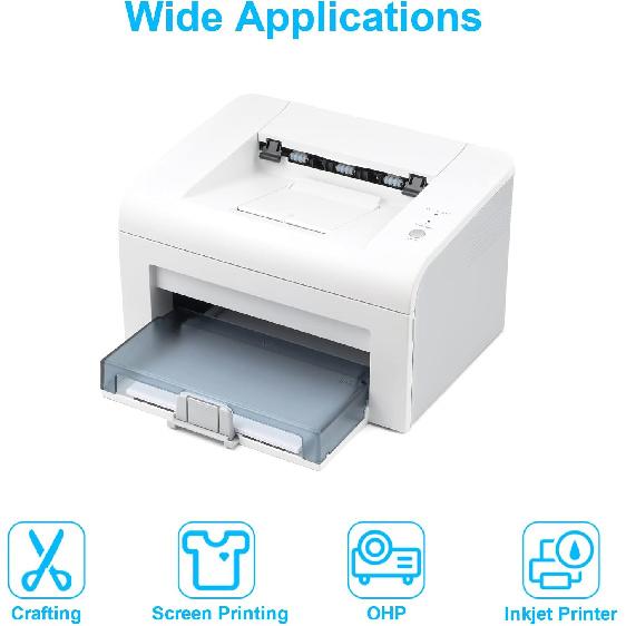 Inkjet Transparency Film, Printable Clear Transparency Sheets, 25 Pack Overhead Projector Film Sheets for Screen Printing, (8.3 x 11.8 inch)