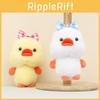 Cute Plush Duck Keychain Charming White And Yellow Duck Soft Pp Cotton Stuffed Toy