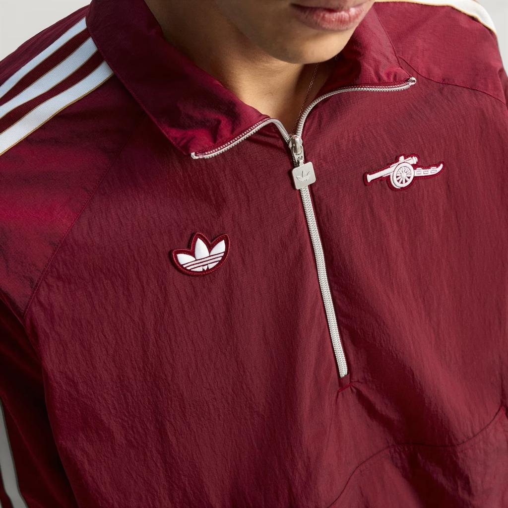 adidas Мужская куртка-поло 'Team Coll Burgundy' с молнией до середины Icon Terrace Arsenal JM9399