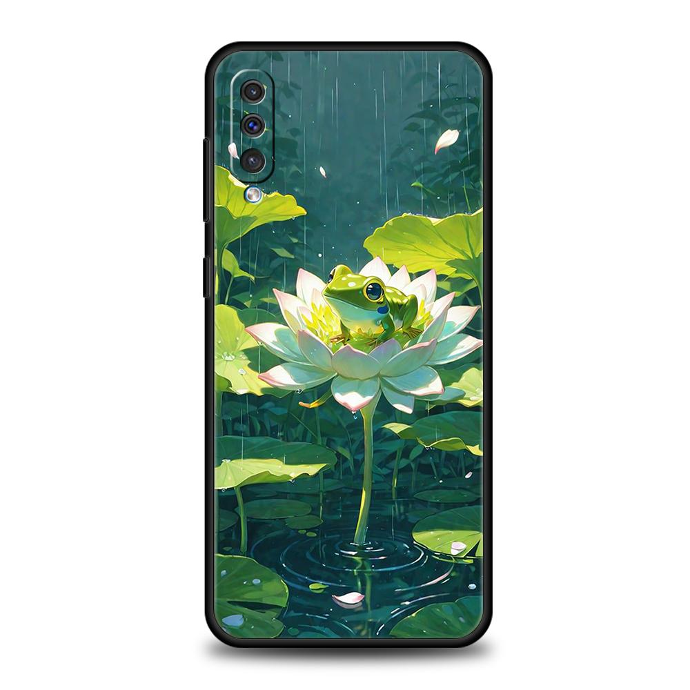Чехол для телефона Samsung Galaxy A56 A36 A26 A06 A16 A24 A36 A54 A14 A42 A22 A20 A12 A10 5G Мягкий ТПУ Чехол Реалистичный Принт Лягушки Сумки