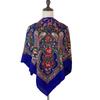 100*100cm Russian Style Floral Print Square Scarf for Women