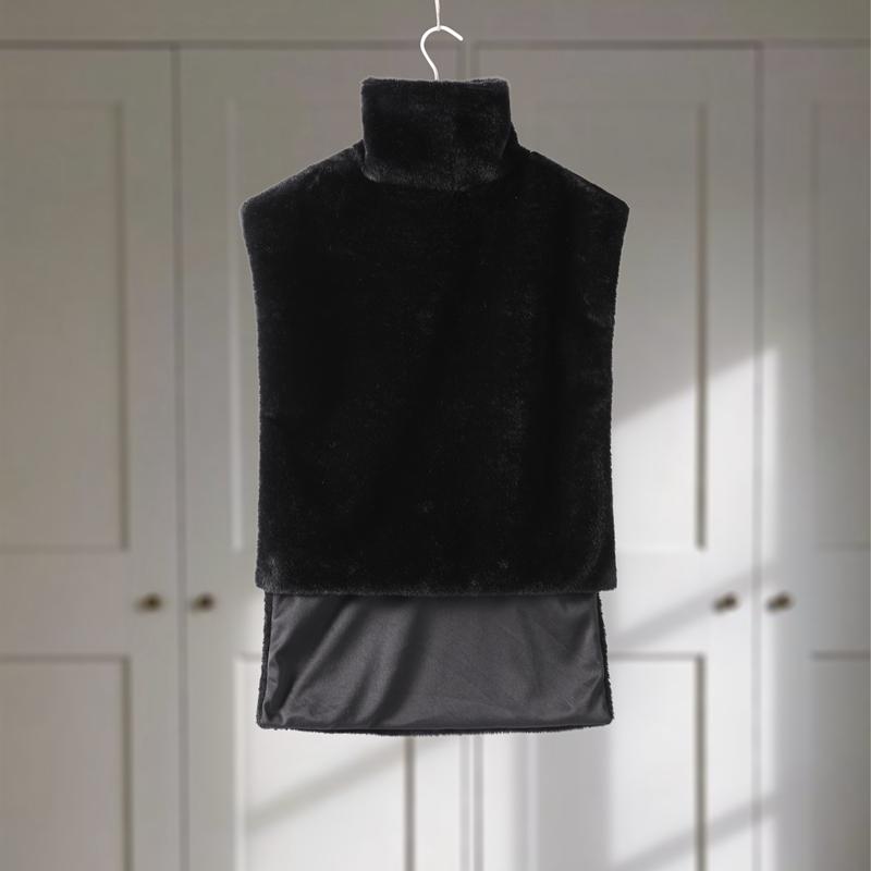 Водолазка с высоким воротом, меховая безрукавка, модный женский теплый утолщенный жилет 2025 года, роскошная женская одежда, новая весенняя уличная вечеринка, верхняя одежда