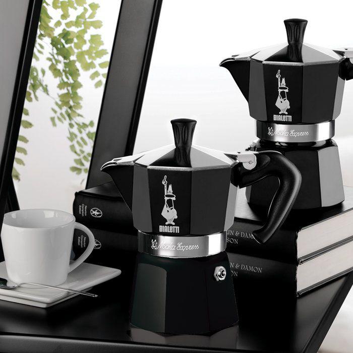Cafetiere italienne - BIALETTI - La Mokina - Tous feux sauf induction - 1 tasse - 40 ml - Noir