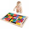 Wooden Tetris Building Block Puzzle Montessori Preschool Educational Kids Toy