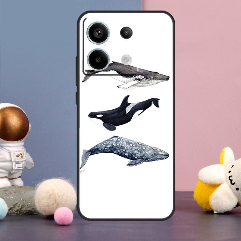 Чехол с акулой и косаткой для Xiaomi Redmi Note 14 13 9 10 11 12 15 Pro Plus Redmi 15 15C 14C 10C 12C 13C
