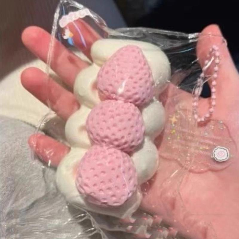 Красное яблоко клубника яичный тарт клубничный крем батончик игрушка для снятия стресса сенсорная игрушка для детей взрослых снятие тревоги расслабление