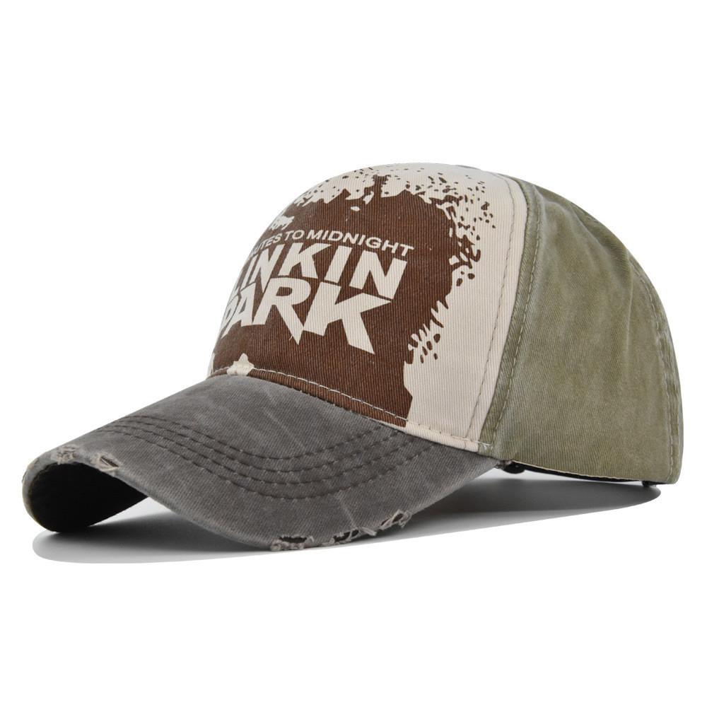 Бейсболка с принтом граффити Linkin, хлопковая, повседневная, регулируемая, солнцезащитная, дышащая шляпа