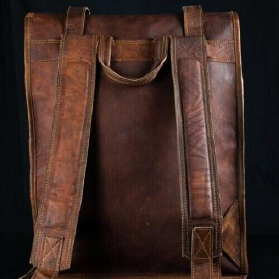 Рюкзак из козьей кожи, коричневый рюкзак, дорожная сумка унисекс из натуральной кожи