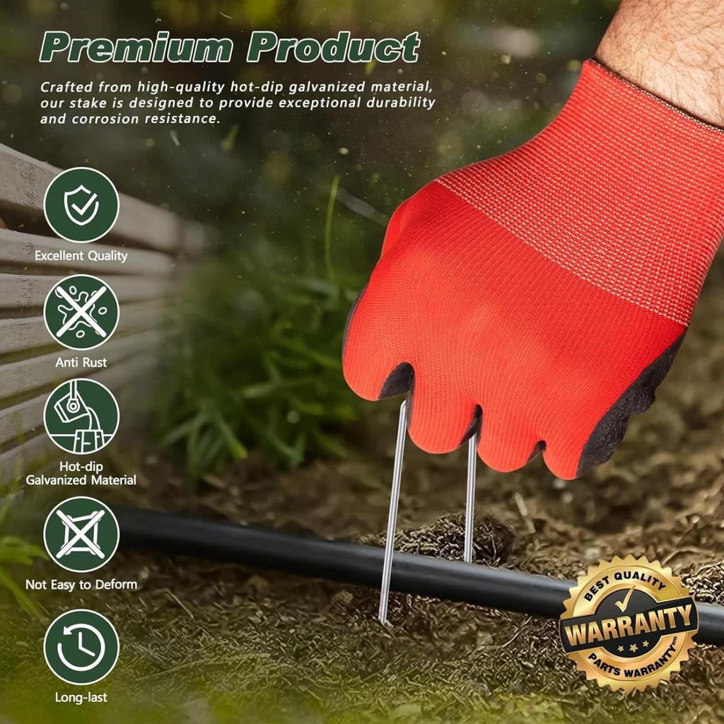 U-образные колышки для грунта, Колышки для мульчирования труб, Зеленые , Палатка, Оцинкованные , Инструменты для наружной фиксации