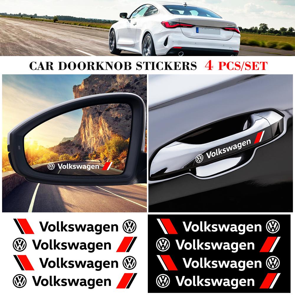 EFG1 Car Door Anti Scratch Auto Door Handle Protector Decals Wiper Stickers For VW Passat Jetta Golf 4 7 Touran MK 3 4 7 Polo Tiguan