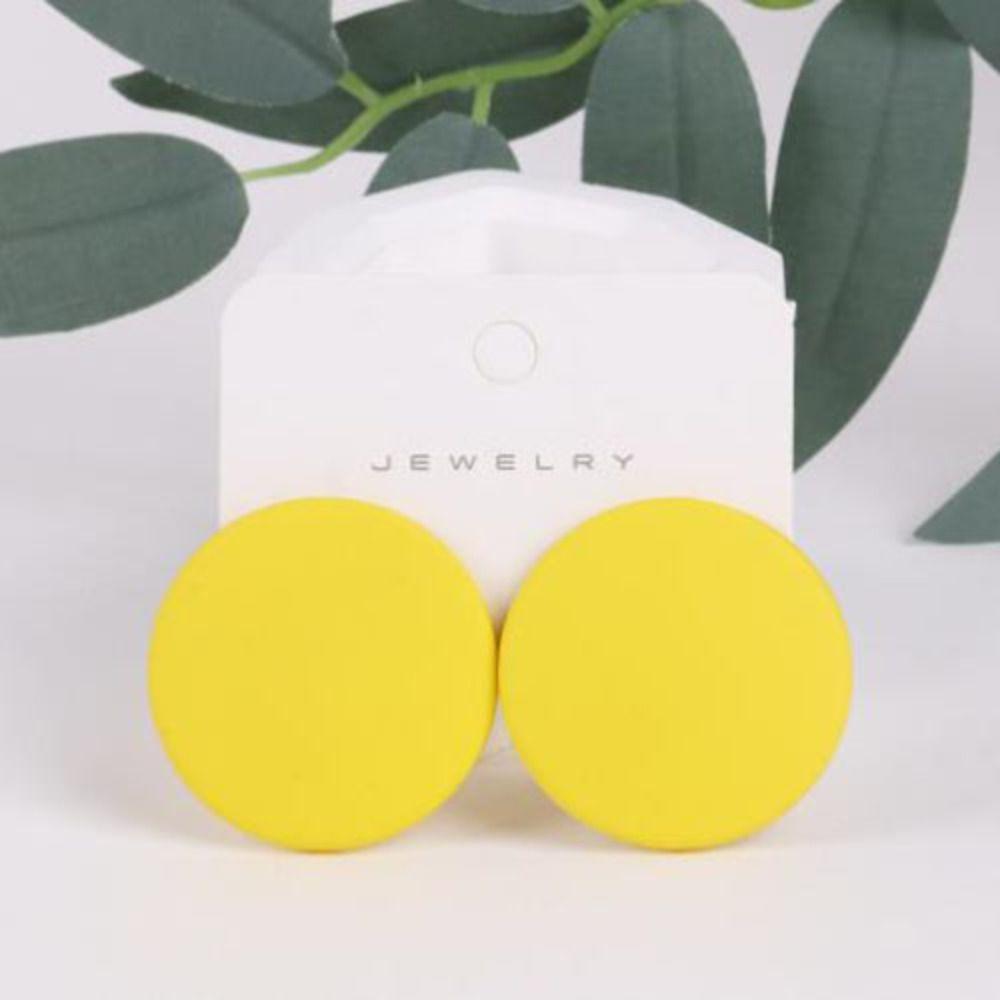 Color 60s Style Fashion Earrings Fashion Jewellery Acrylic Round Earrings Simple And Versatile