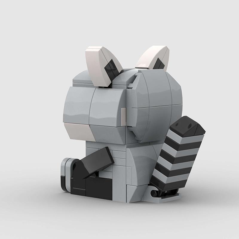 MOC Фигурки Животных Милые Маленькие Модели Енота Панды Конструкторы Игрушки для Детей Друзей Рождество Дети Рождественские Подарки