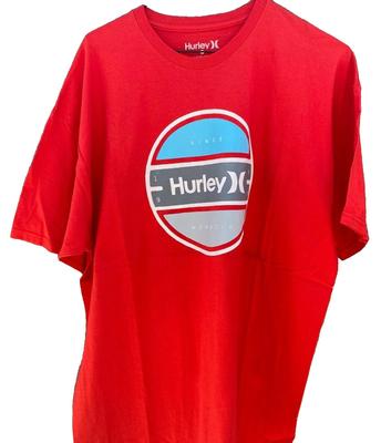 Футболка Hurley с 1999 года Размер 2XL Красно-бело-синий Графический принт Унисекс