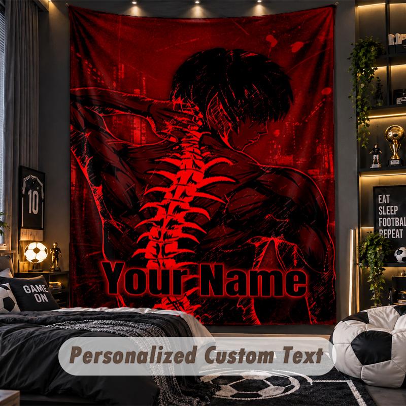 Personalized Wall Tapestry,Tokyo Ghoul Custom Printed Name, Fabric Wall Art For Indoor Room Backdrop