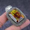 Natural Ammolite Gemstone Handmade 925 Sterling Silver Gift Pendant 2.25" F7V35