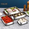 Refrigerator Stainless Steel Cheese Container Elevated Base Fridge Deli Meat Storage Box Kitchen Food Storage Container with Lid
