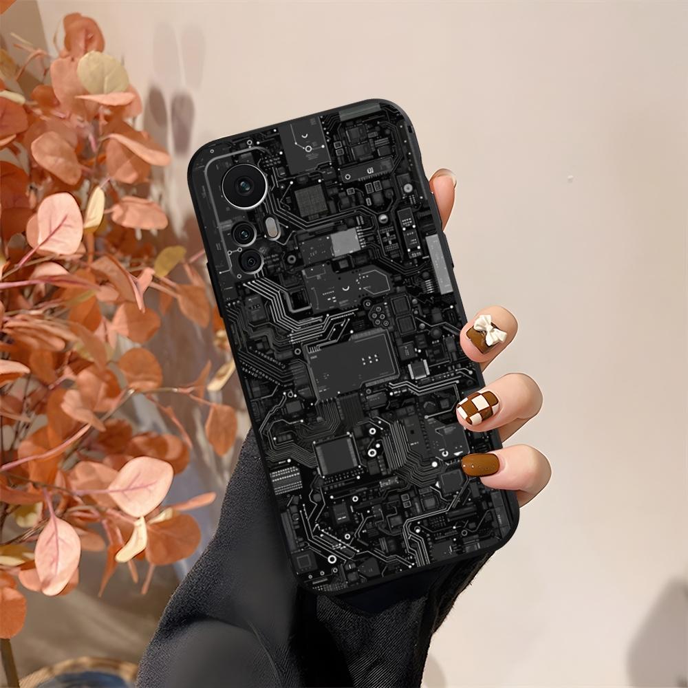 Крутой чехол для телефона с платой Circuit Board Fundas Для Xiaomi 15 14 12 Lite Pro 13 11t POCO X5 M6 M5 X6 X3 F5 F6 Pro Чехол
