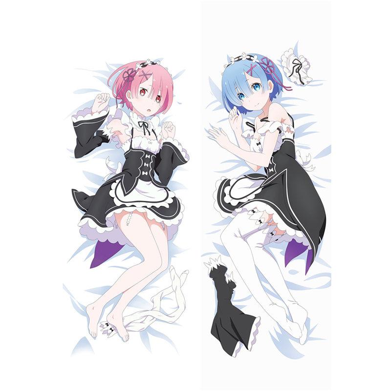 Аниме RE ZERO Starting Life In Another World Наволочки Rem Emilia 3D Двусторонние постельные принадлежности Обнимающая наволочка для подарков