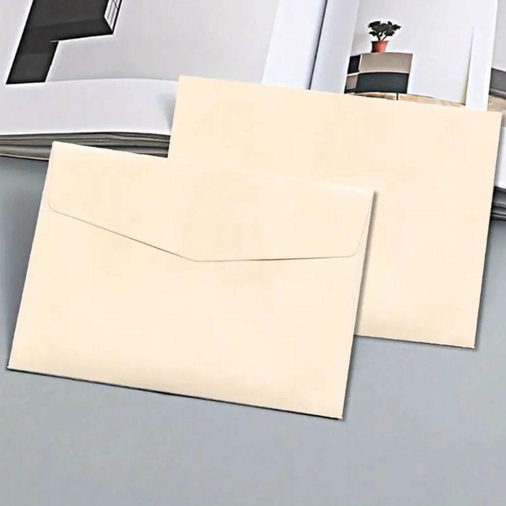 10pcs Blank Invitation Cards Candy Color Macaron Color Greeting Cards Packing Envelope Postcard