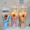 Creative  Handmade Flowers Bouquet Sunflower Knitted Flowers Rose Bouquet  Year Valentines Day Gift Wedding Decor