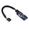 Motherboard USB 1-to-2 Adapter, USB 2.0 9-Pin To Dual 9-Pin Interface